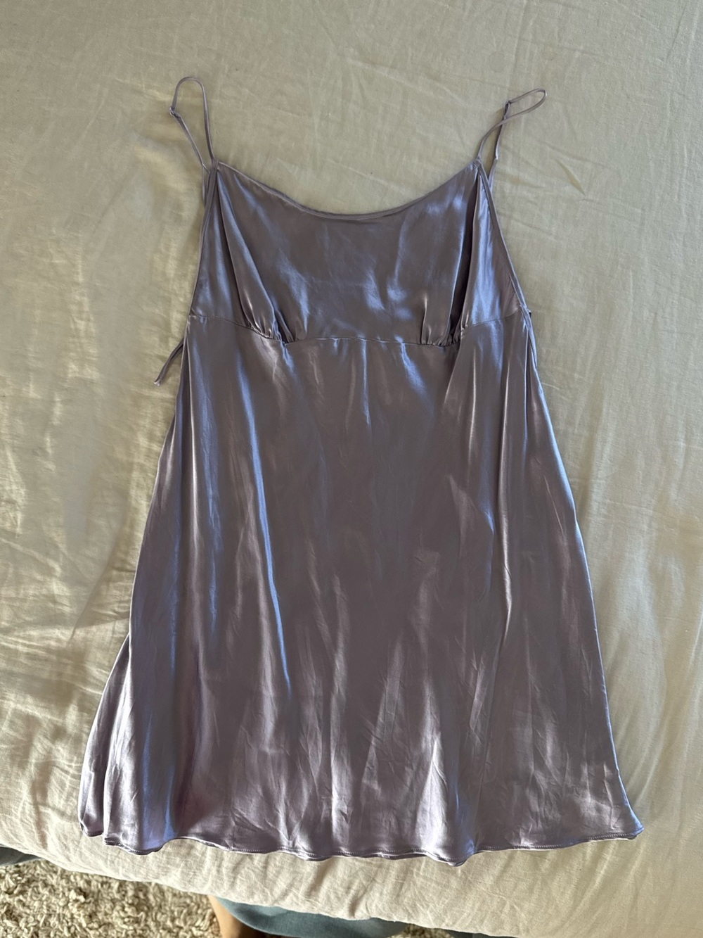 Victoria secret Lavender satin milkmaid silk slip size medium